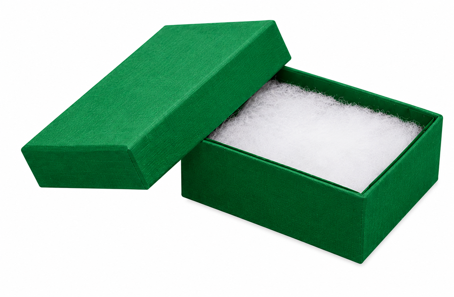 Green cotton filled box