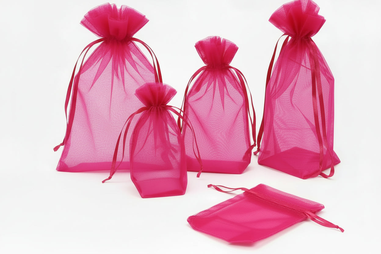 Flat Bottom Organza with Rattail String
