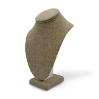 Burlap Necklace Jewelry Display Bust Stand (Medium)
