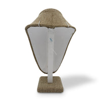 Burlap Necklace Jewelry Display Bust Stand (Medium)