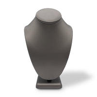 Steel Gray Leatherette Necklace Jewelry Display Bust Stand Medium