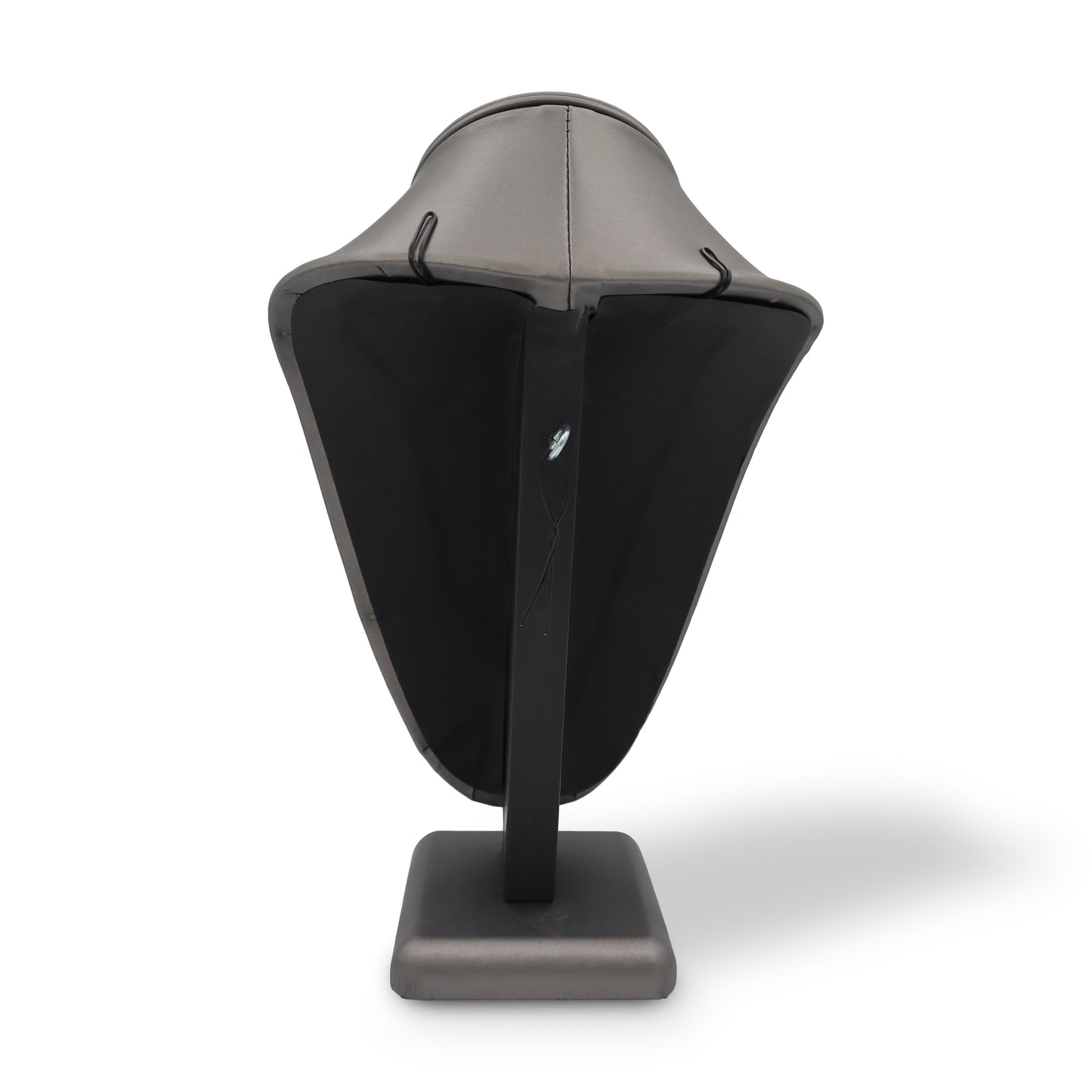 Steel Gray Leatherette Necklace Jewelry Display Bust Stand Medium