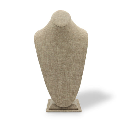 Burlap Necklace Jewelry Display Bust Stand (X-Large)