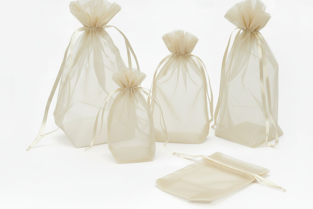 Flat Bottom Organza with Rattail String
