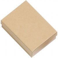 A single beige kraft paper cotton filled box.