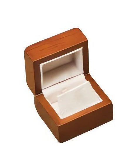 Classic Premium Brown Hardwood Earring Box