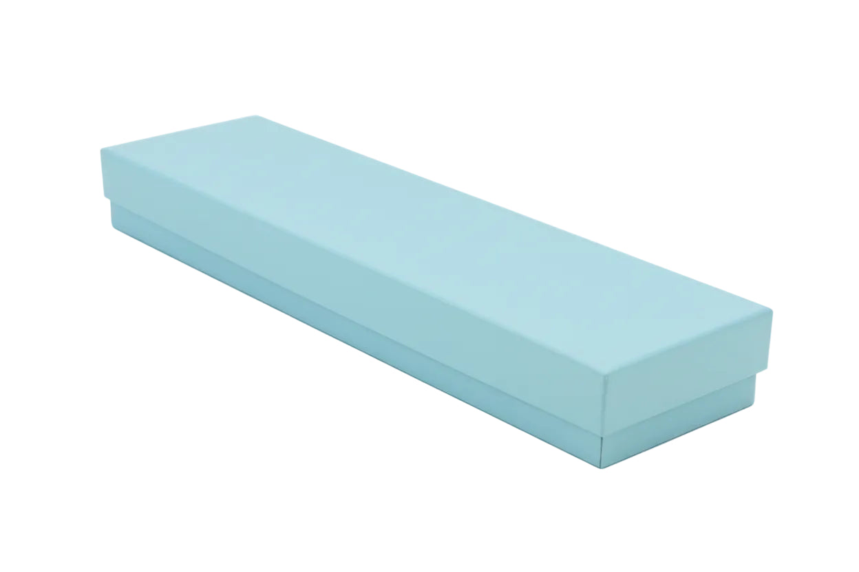 Light Blue Kraft Colored Cotton Filled Boxes