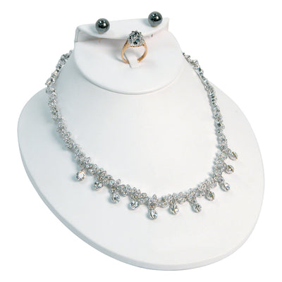 Low Profile White Leatherette Combination Neck Form