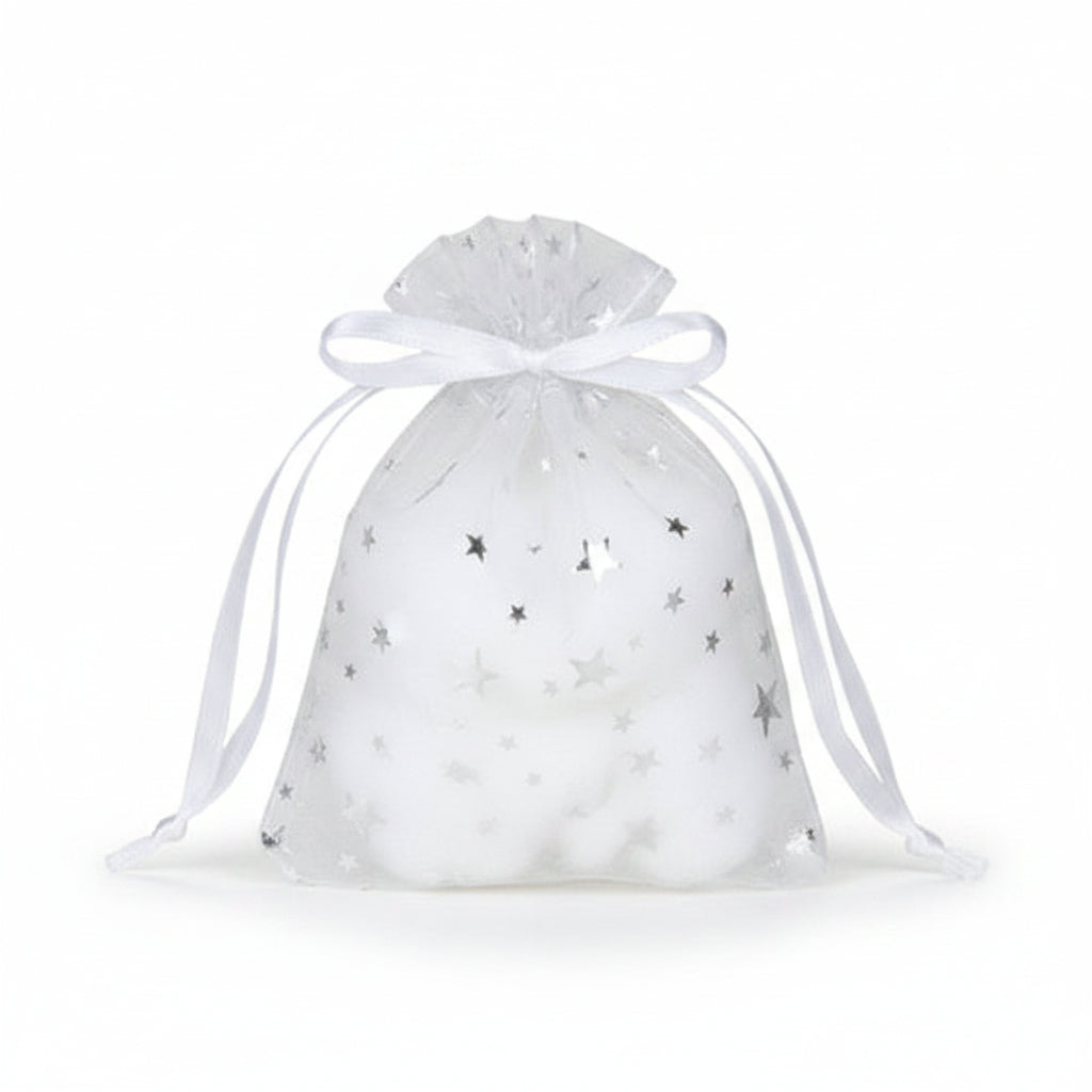 Metallic Star Printe Organza Bag – Novel Box
