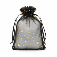Metallic Star Printe Organza Bag – Novel Box