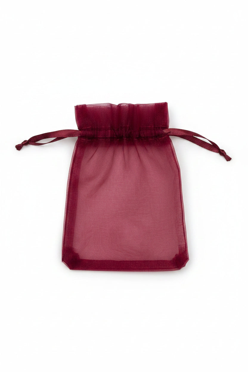 Organza Bag without Gusset Burgundy
