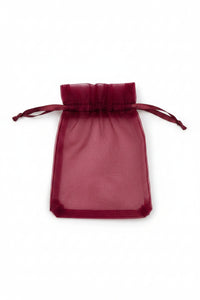 Organza Bag without Gusset Burgundy