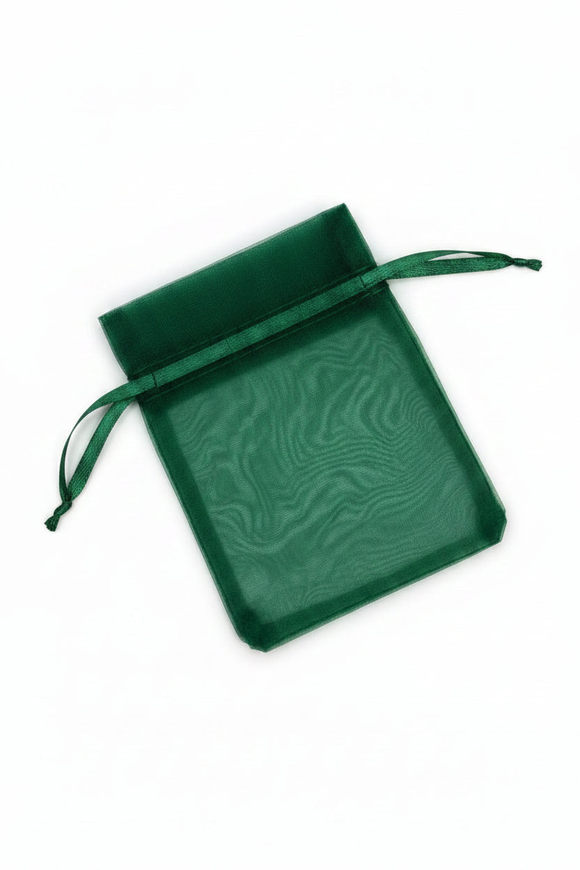 Hunter Green Organza Bag