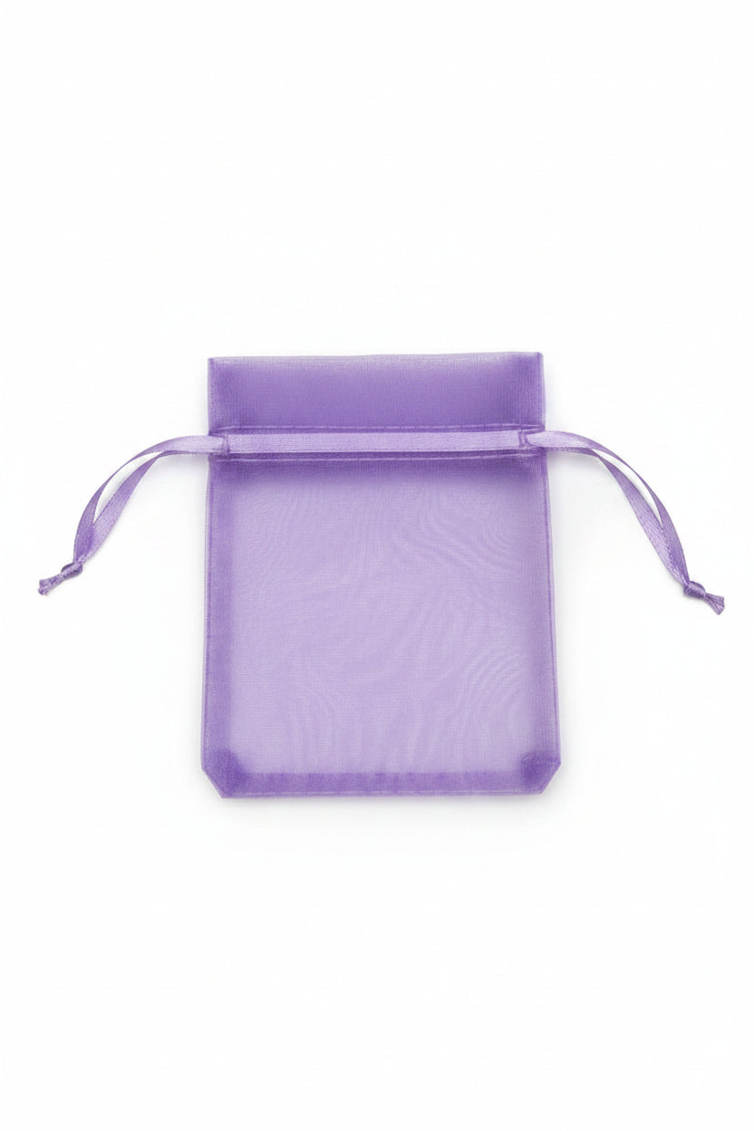 lavender organza bag