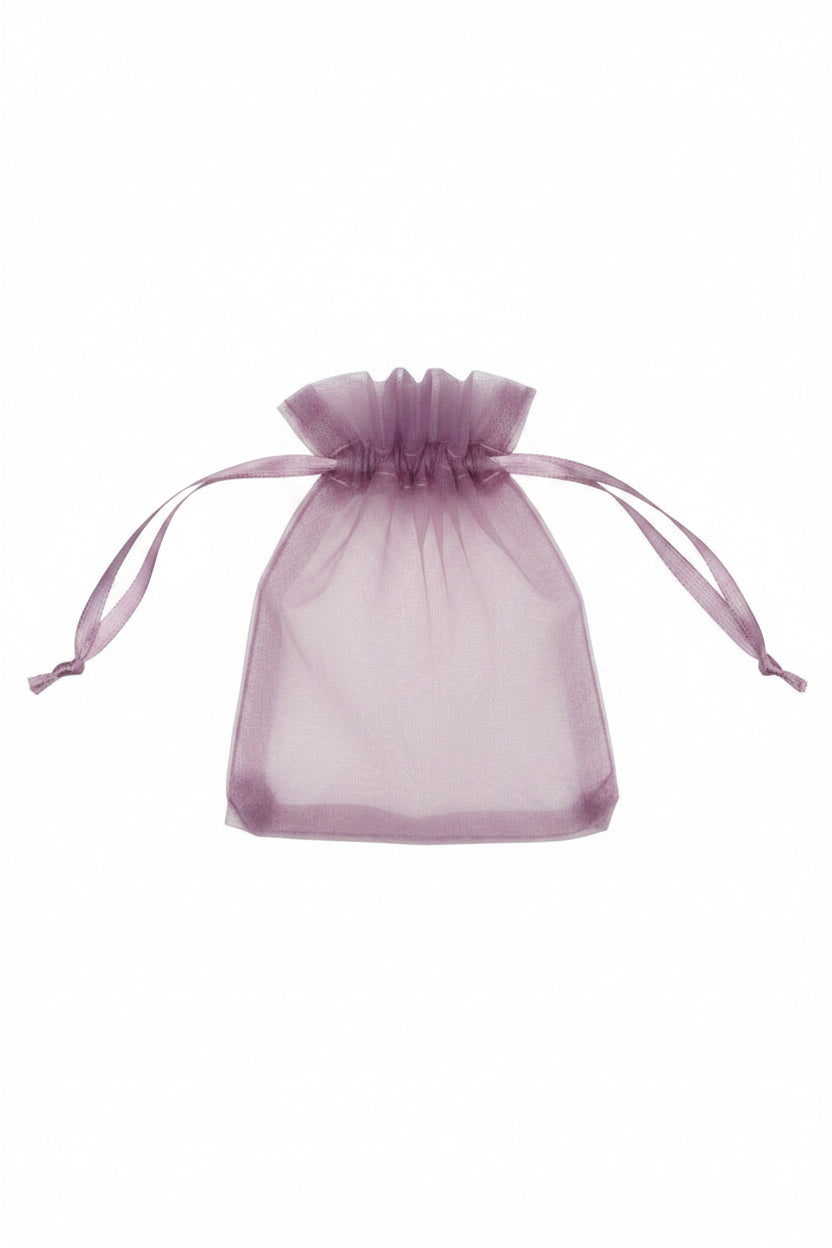 Mauve organza bag