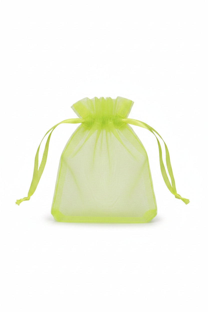Neon Green organza bag