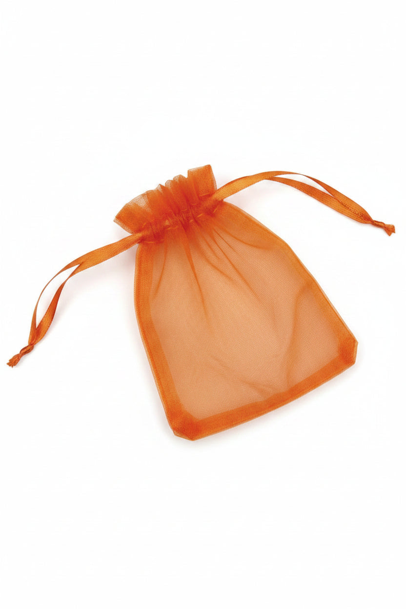 Orange organza bag