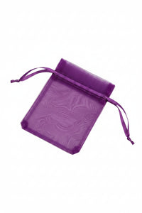 Gusset Plum organza bag