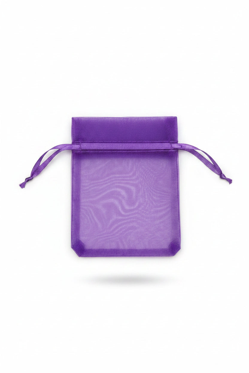 Purple organza bag