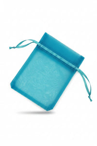 turquoise organza bag