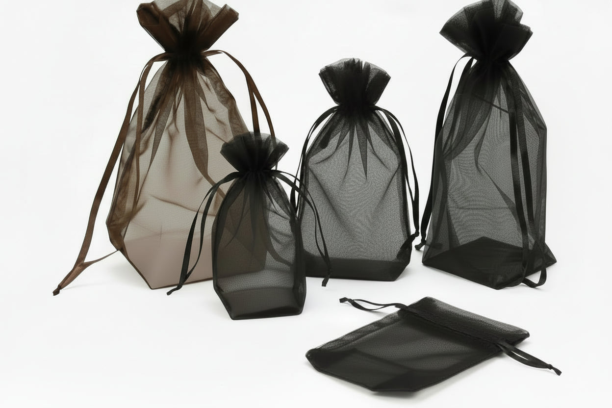 Flat Bottom Organza with Rattail String