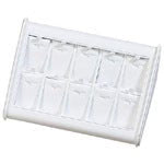 White plastic tray with multiple compartments