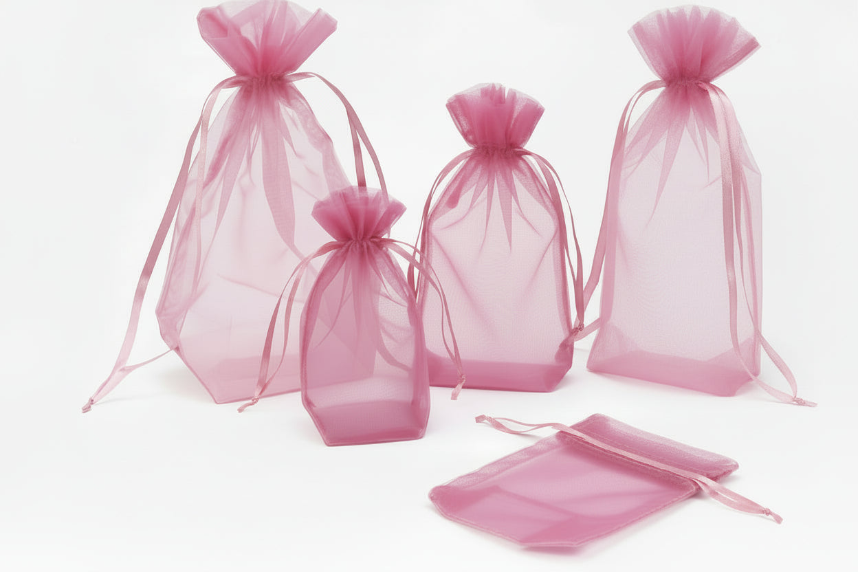 Flat Bottom Organza with Rattail String