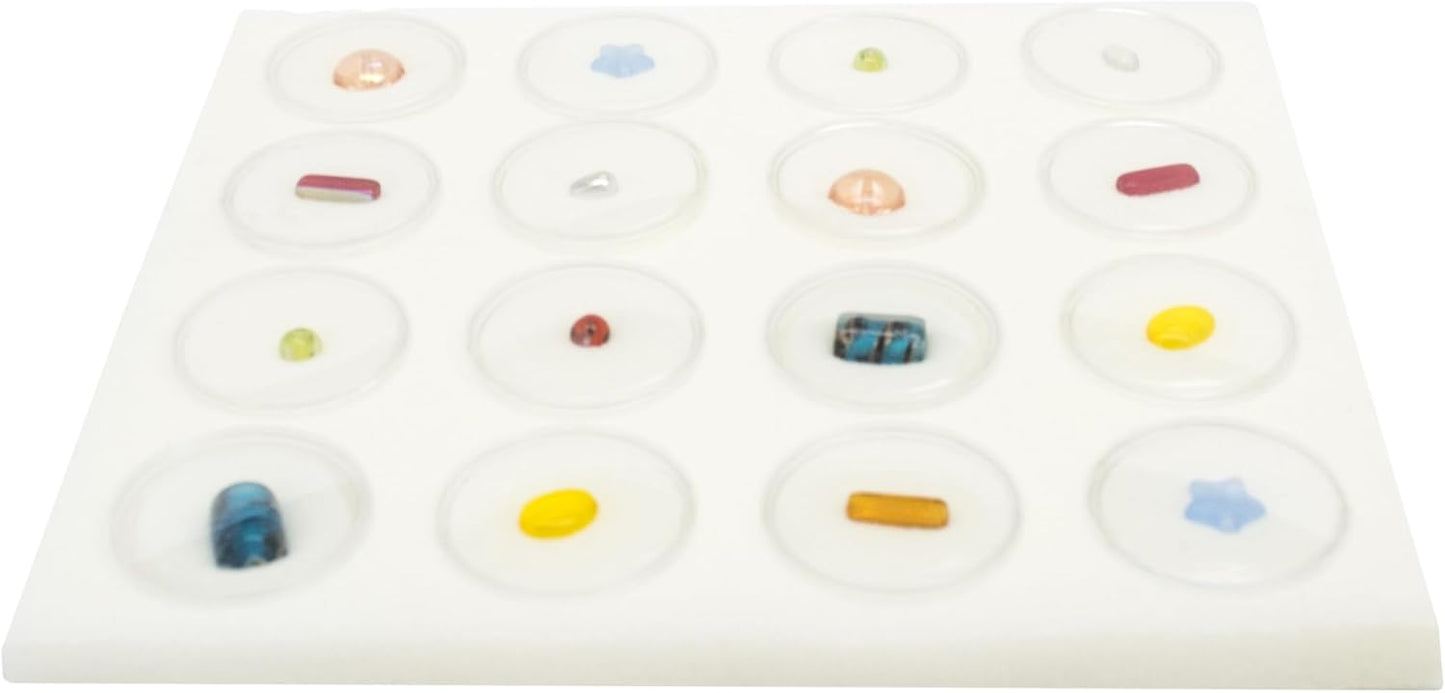 Round Gem Jar Liner with 16 Medium Jars