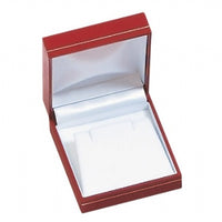 Red Leatherette with Gold Rim Earring Box