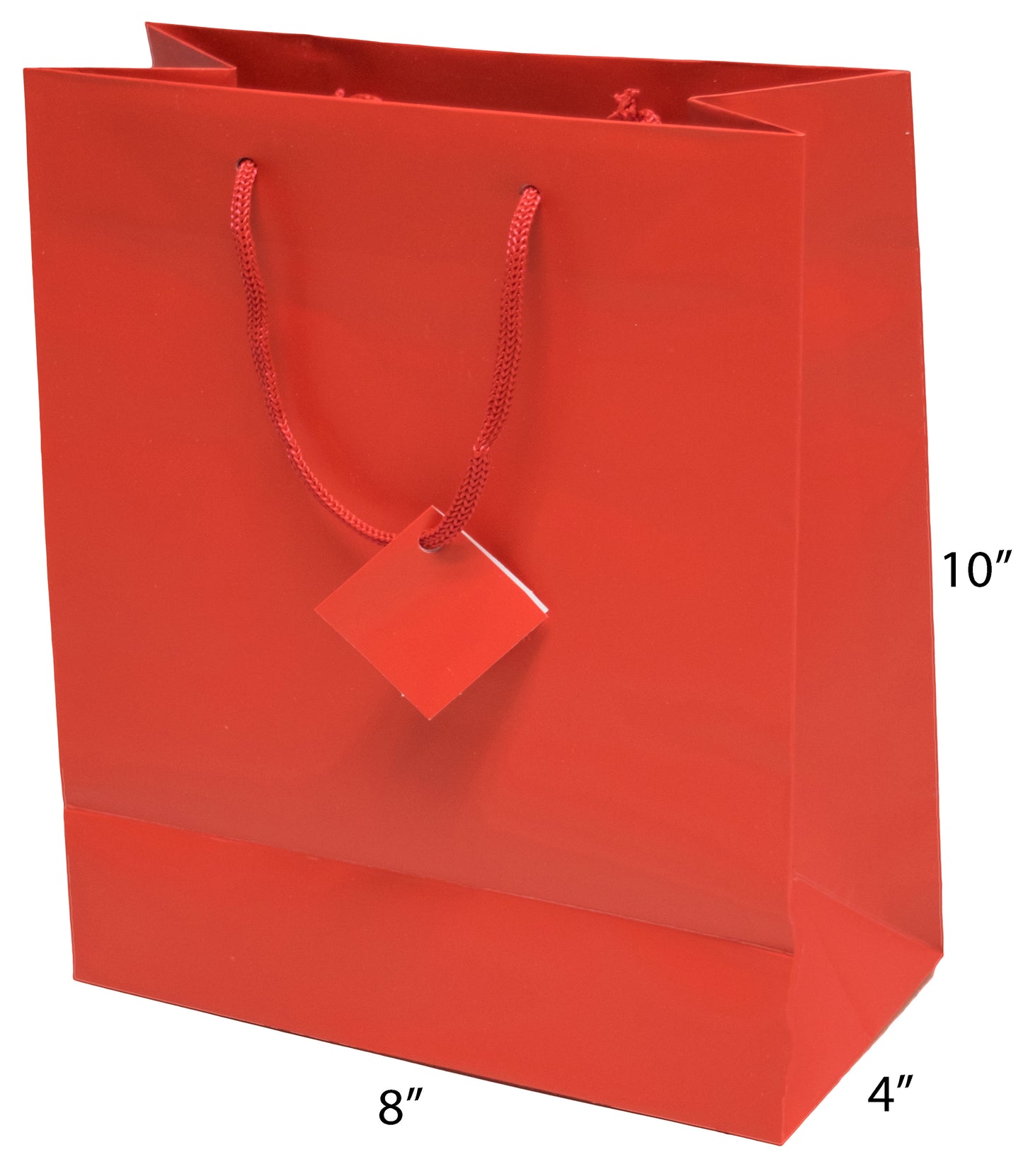 Matte Euro Tote Bags w Rope Handles 8" x 4" x 10"