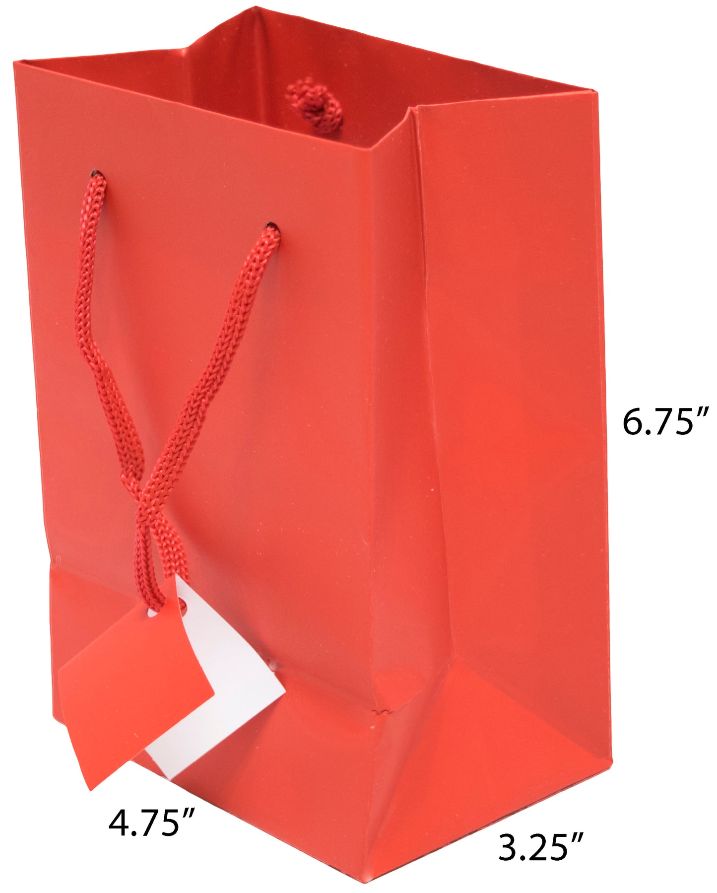 Matte Euro Tote Bags w Rope Handles 4 3/4" x 3" x 6 3/4"
