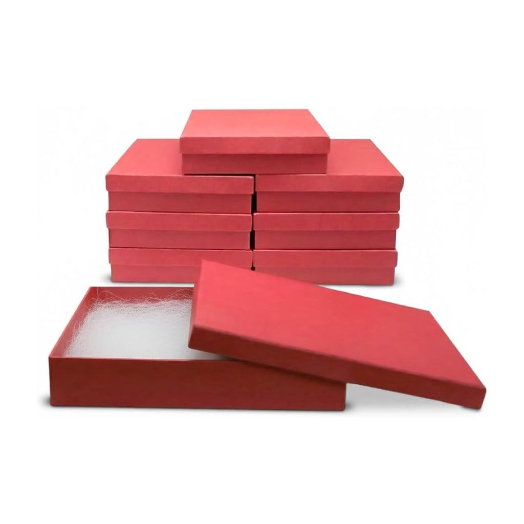 Red cardboard box 