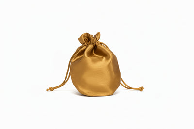 Round Satin Drawstring Pouch