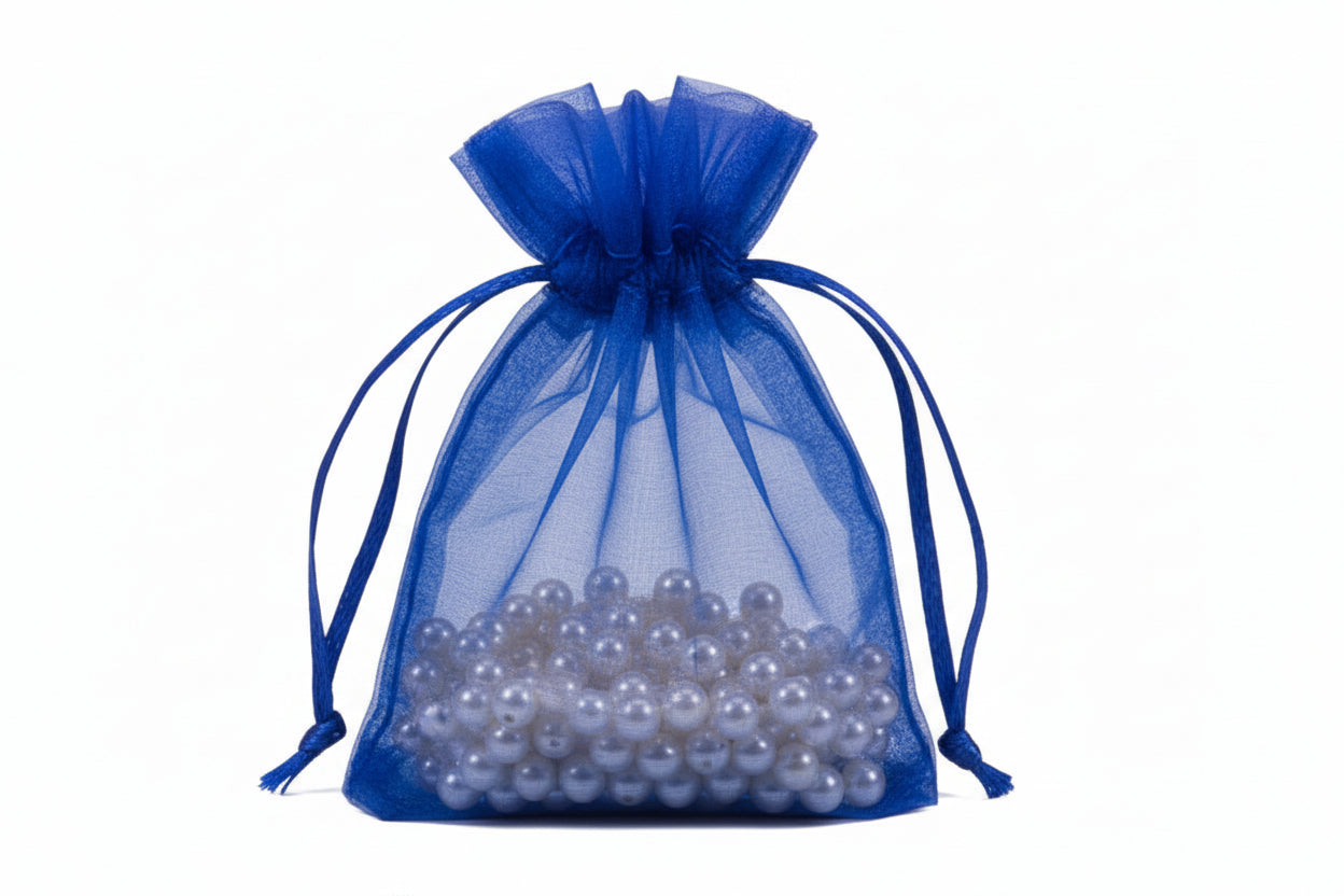 Flat Bottom Organza with Rattail String 3 1/2 x 5 x 1 1/2