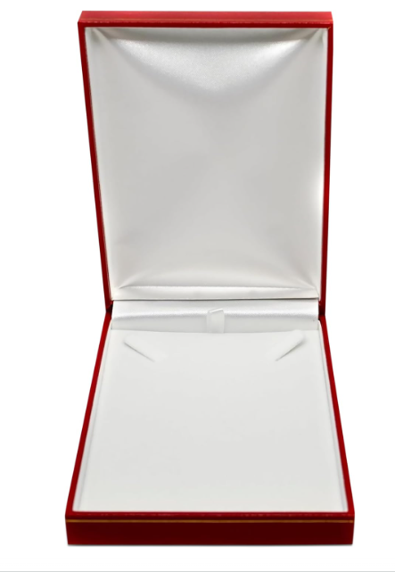 Leatherette with Gold Rim Medium Necklace Box