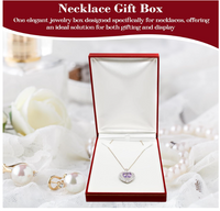 Leatherette with Gold Rim Medium Necklace Box