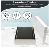 Leatherette with Gold Rim Medium Necklace Box