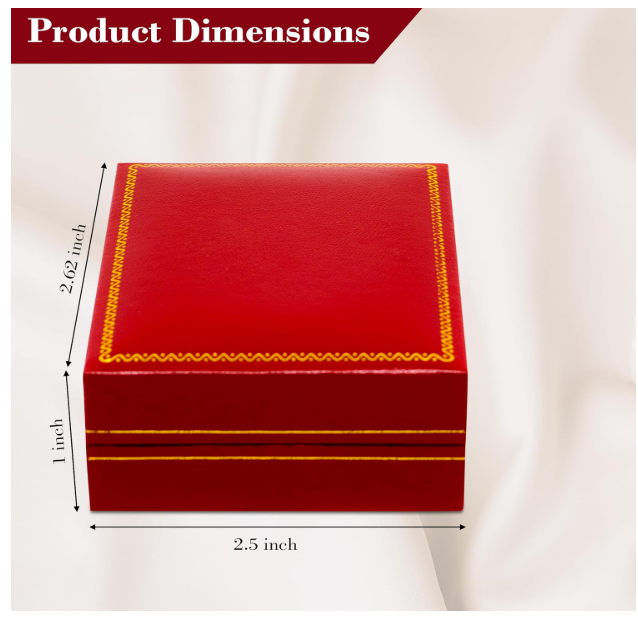 Leatherette with Gold Rim Pendant Box