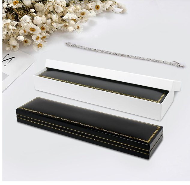 Leatherette with Gold Rim Bracelet Box