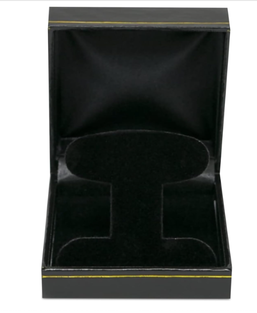 Black jewelry box with trim 
