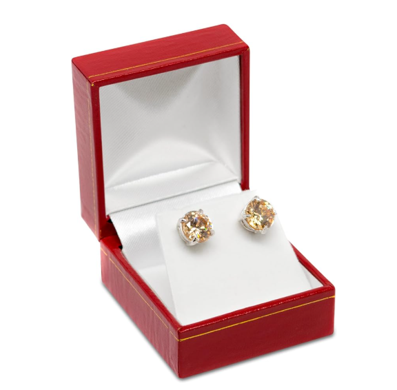 Leatherette with Gold Rim Earring Box