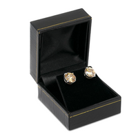 Leatherette with Gold Rim Earring Box