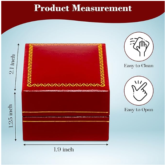 Leatherette with Gold Rim Earring Box