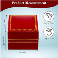 Leatherette with Gold Rim Earring Box