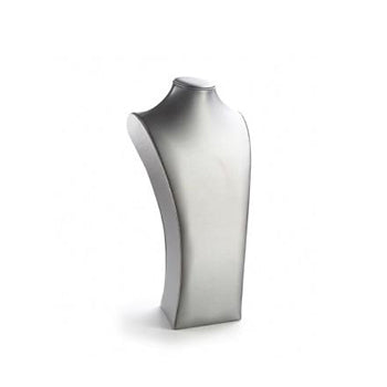 Silver Gray Leatherette Display