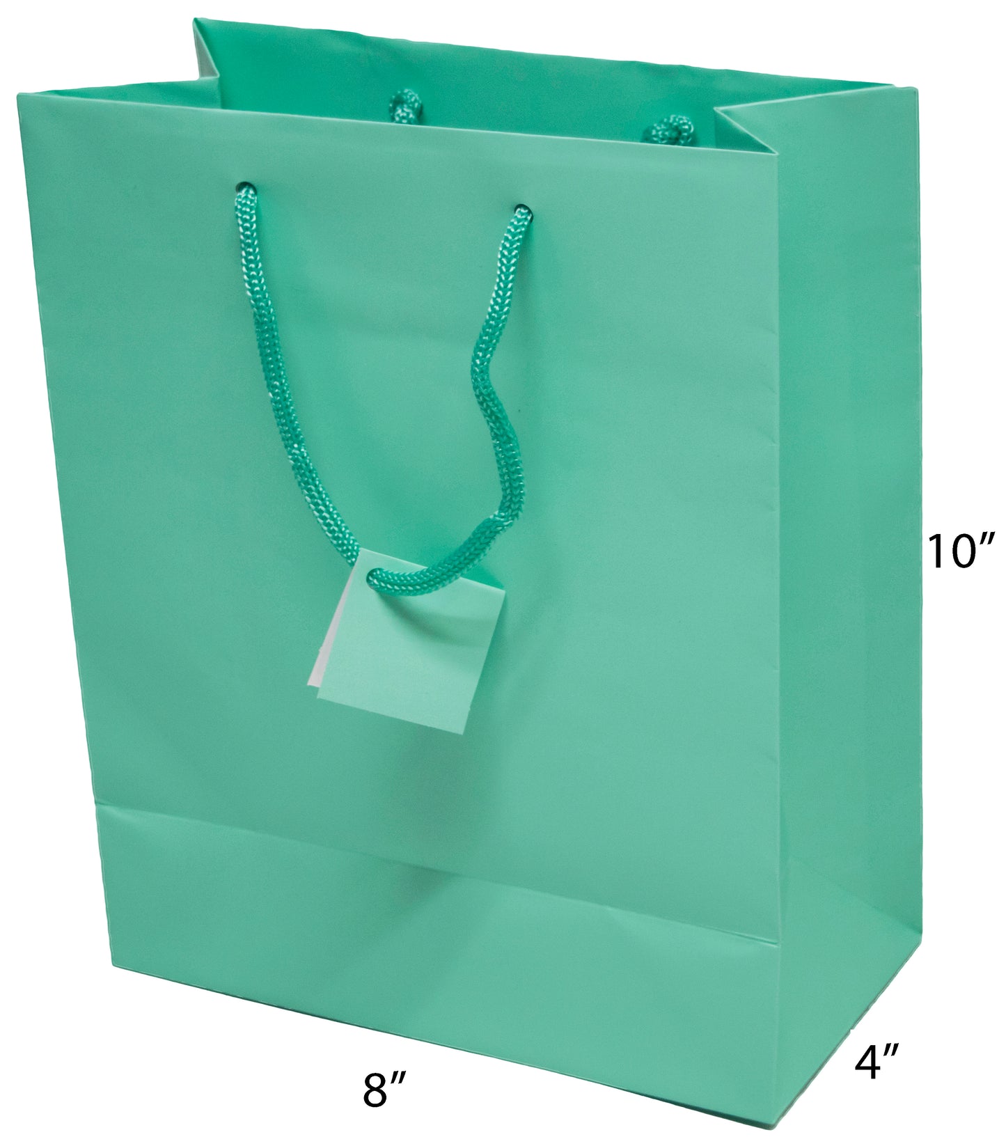 Matte Euro Tote Bags w Rope Handles 8" x 4" x 10"