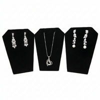 Black Velvet Leaning Earring/Pendant Jewelry Display Stand