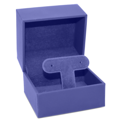 Textured Leatherette Small Earring Tree Box