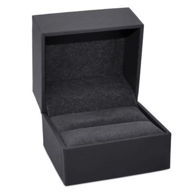 Textured Leatherette Ring Slot Box