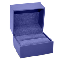 Textured Leatherette Ring Slot Box